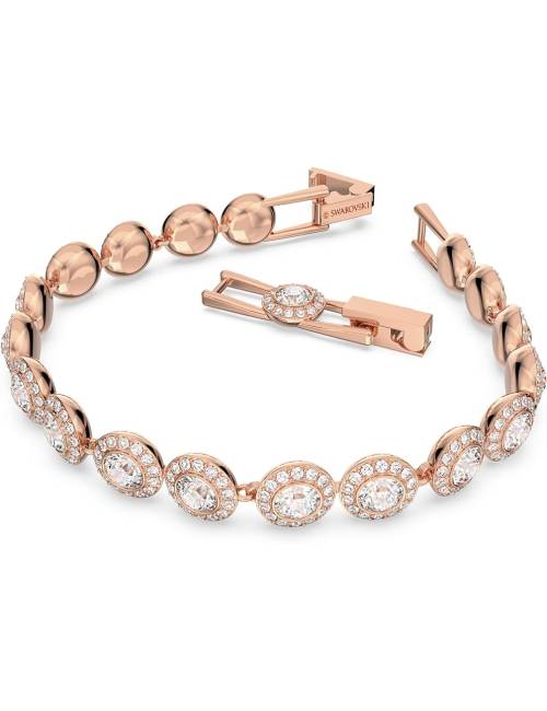 Bracciale Swarovski Angelic con Pietre Tonde Bianche in Lega Placcata Oro Rosa