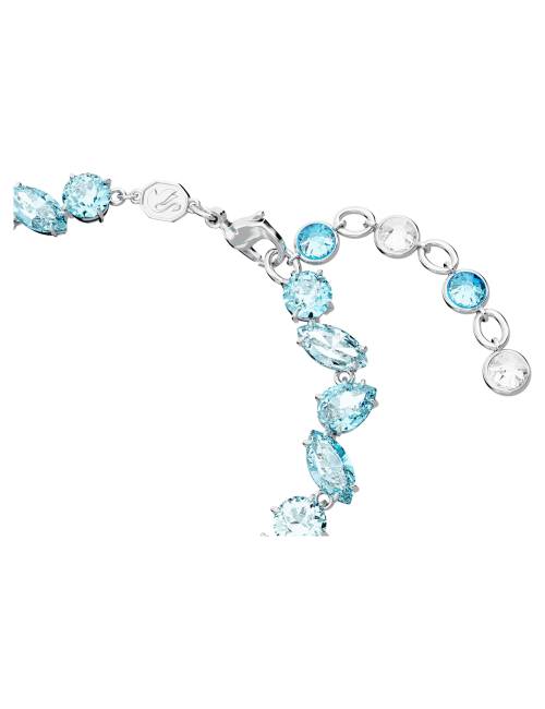 Bracciale Swarovski Gema con Pietre di Taglio Misto Bianche e Azzurre