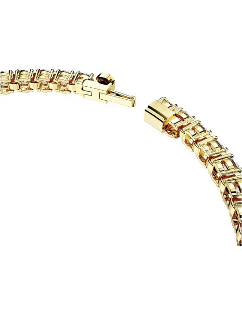 Bracciale Swarovski Matrix Tennis con Cristalli Bianchi in Lega Placcata Oro Giallo