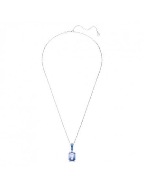 COLLANA SWAROVSKI MILLENIA ON PENDENTE CON CRISTALLO TAGLIO OTTAGONALE AZZURRO