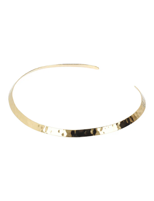 Etrusca Collana Choker Sottile Martellata