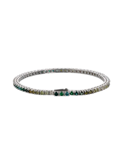 Albert M. Bracciale Tennis con Cubic Zirconia Verde Sfumato