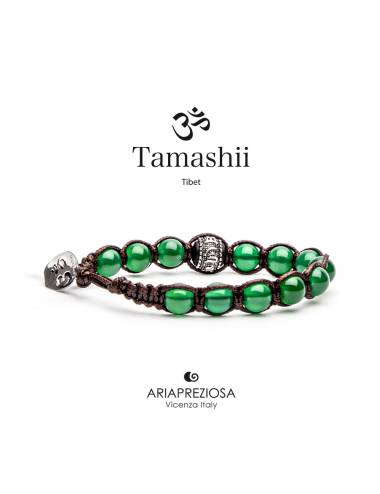 Bracciale Tamashii® originale Ruota della Preghiera Agata Verde