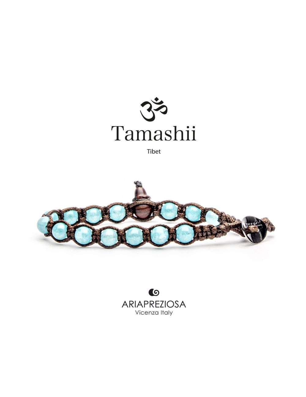 Bracciale Tamashii® originale con Giada verde acqua