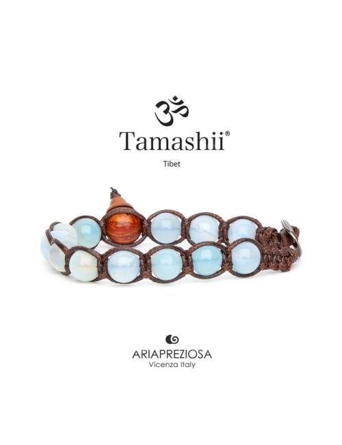 Bracciale Tamashii® Originale Agata Blu Chiaro Striata