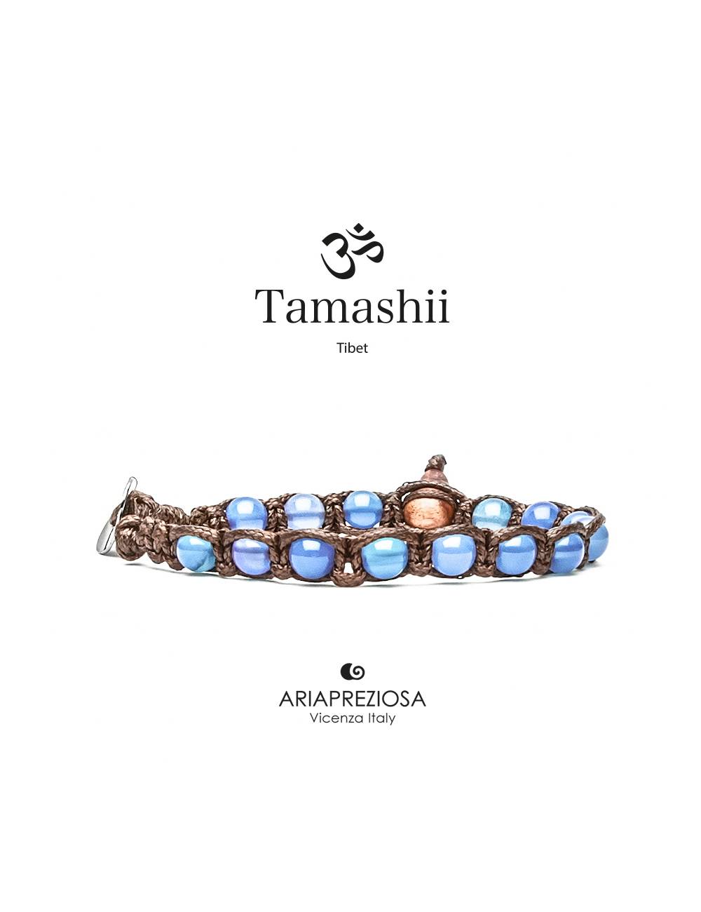 Bracciale Tamashii® Originale Agata Blu (6mm)