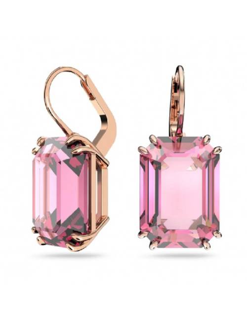 Swarovski Orecchini pendenti Millenia Taglio ottagonale, Rosa