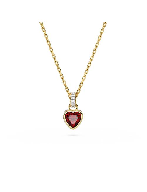 Swarovski Pendente Chroma Cuore, Rosso, Placcato color oro