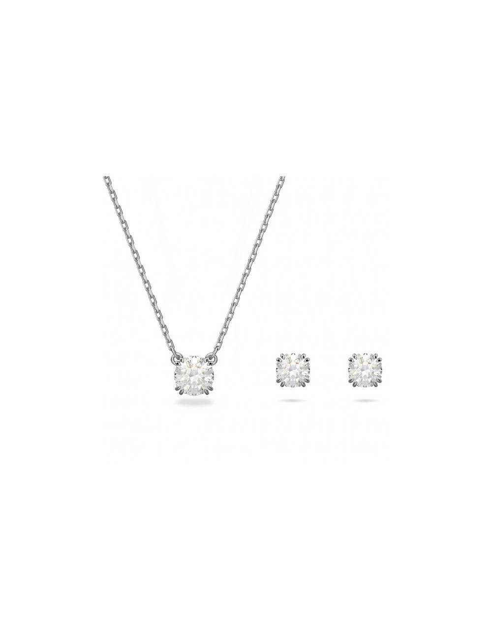 Swarovski Set Stilla Taglio Round Collana più Orecchini