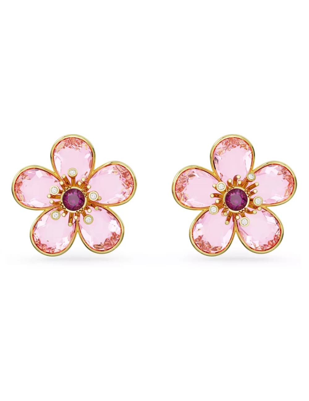 Swarovski Orecchini a lobo Idyllia Fiore, Rosa