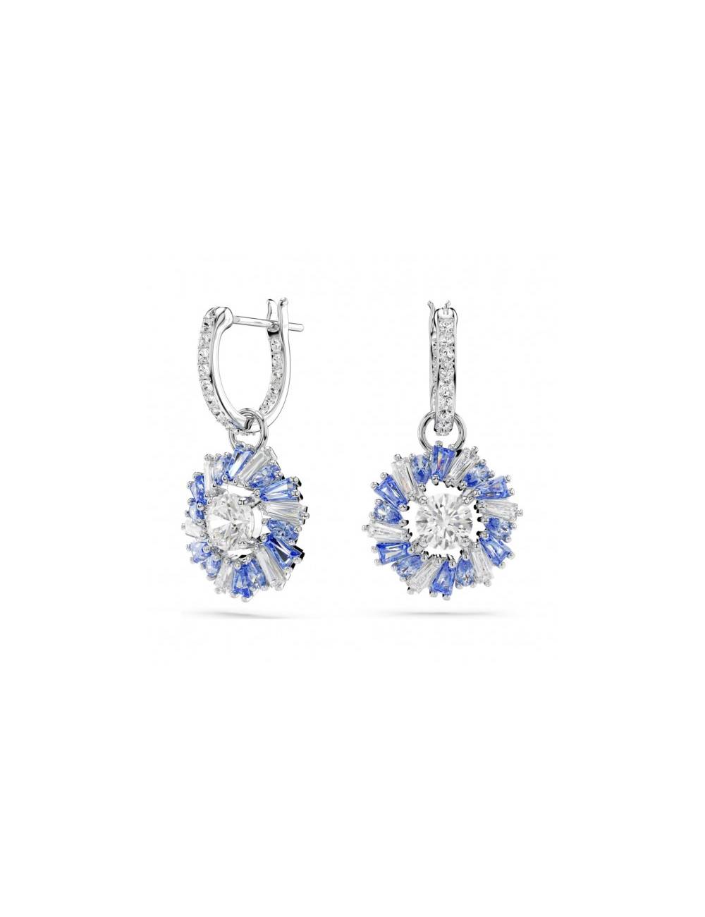 Swarovski Orecchini pendenti Idyllia Taglio misto, Fiore, Blu