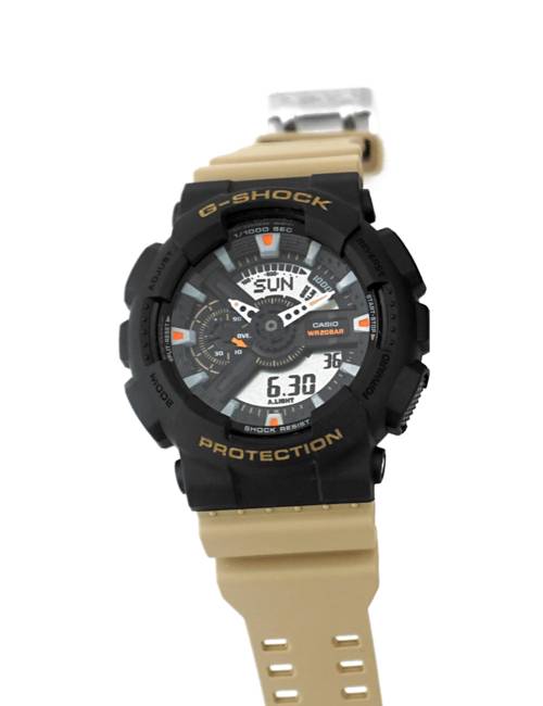 Orologio G-Shock da Uomo GA-110 Series con Quadrante Nero e Cinturino in Silicone Beige