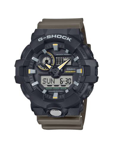 Orologio G-Shock da Uomo con Quadrante Nero con Cinturino in Silicone Verde Militare