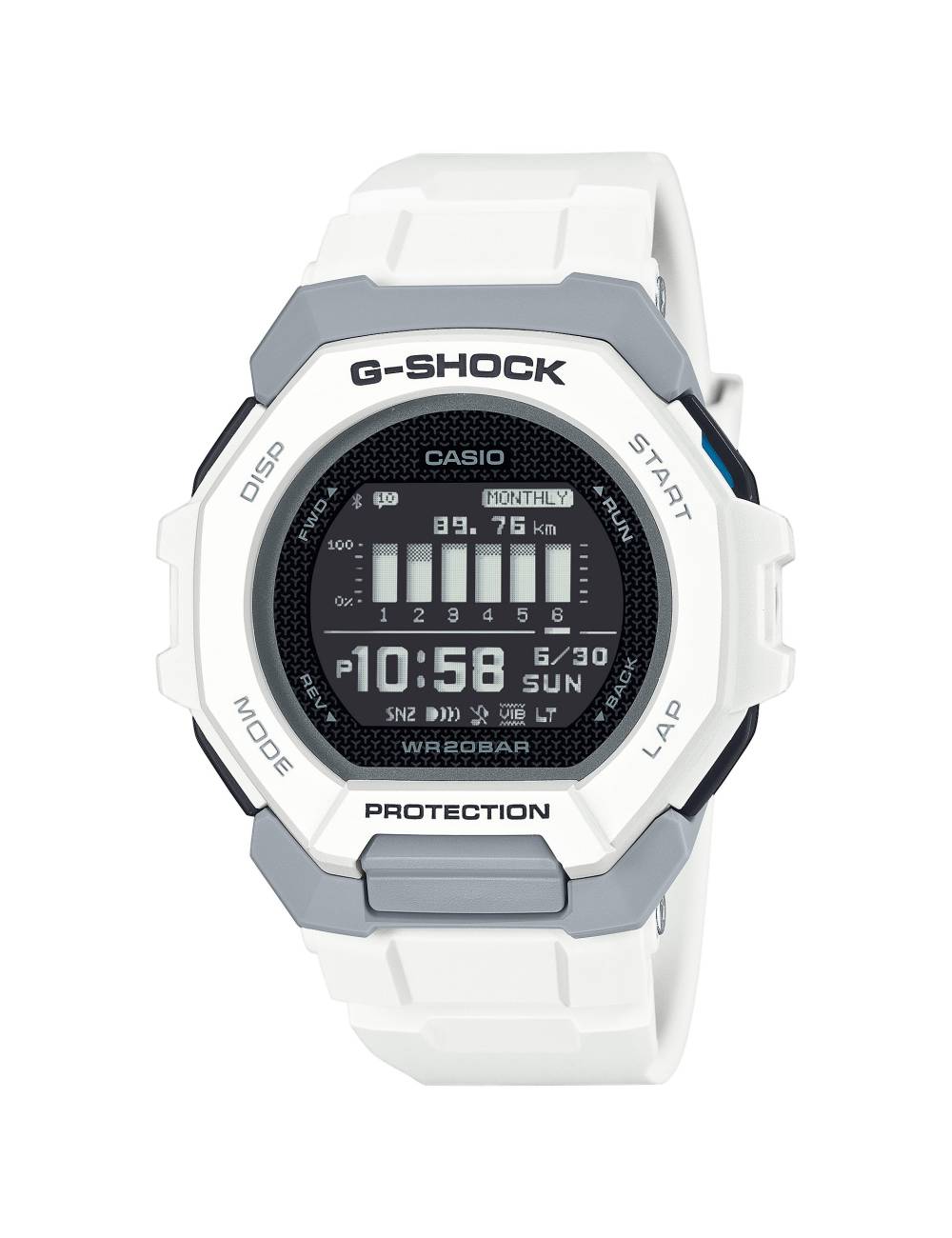 Orologio G-Shock G Squad Serie GBD-300 Bianco con Bluetooth