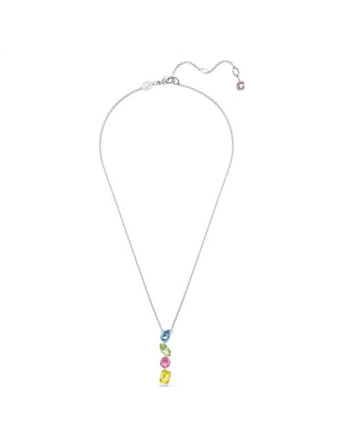 Collana Swarovski Pendente a y Gema con Cristalli Multicolor