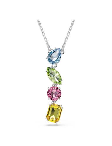 Collana Swarovski Pendente a y Gema con Cristalli Multicolor