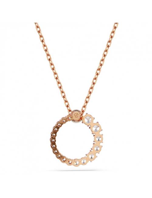 Collana Swarovski Pendente Matrix in Lega Rose con Cristalli e Perla