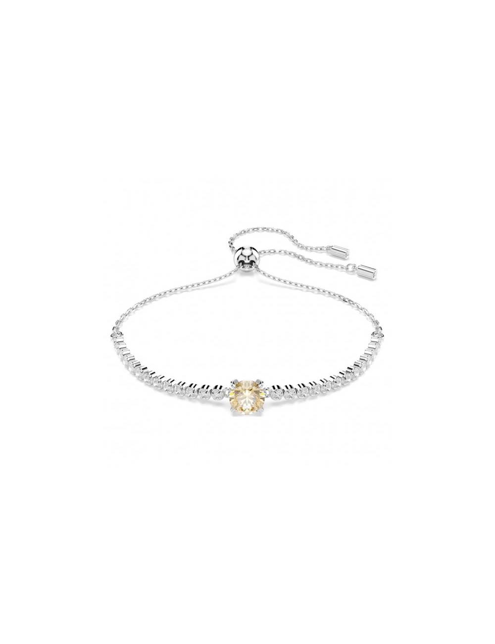 Bracciale Swarovski Matrix Tennis con Cristallo Giallo e Cristalli Bianchi