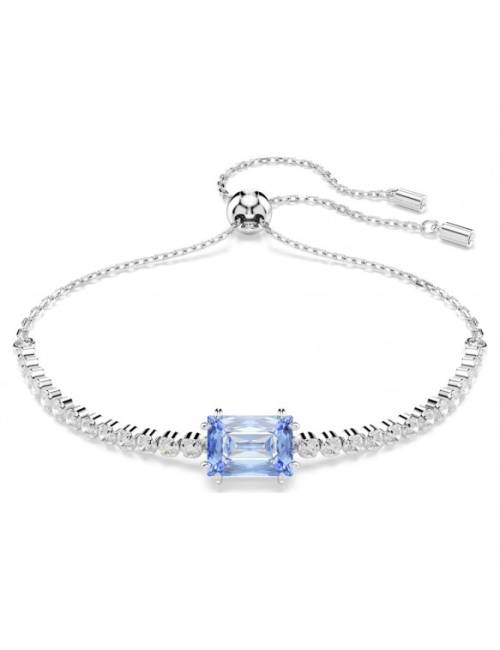 Bracciale Swarovski Matrix Tennis con Cristalli Bianchi e Azzurro