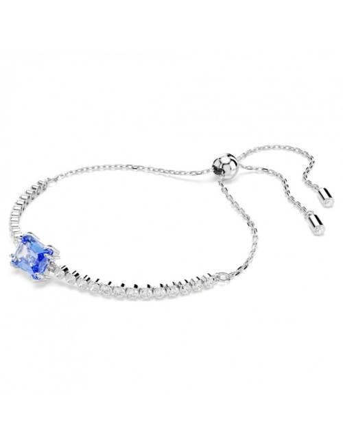 Bracciale Swarovski Matrix Tennis con Cristalli Bianchi e Azzurro