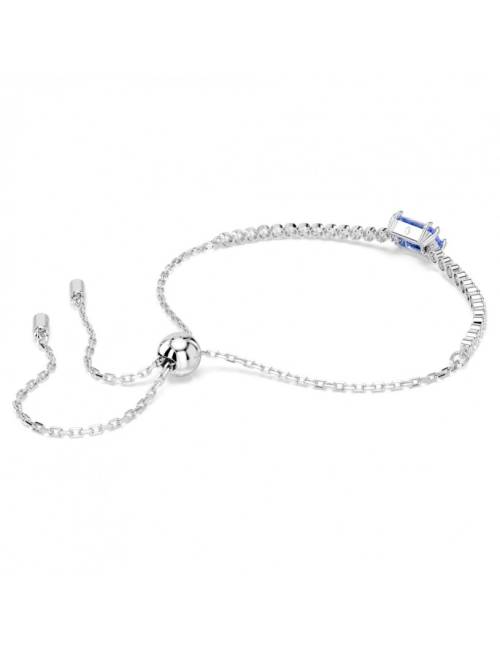 Bracciale Swarovski Matrix Tennis con Cristalli Bianchi e Azzurro