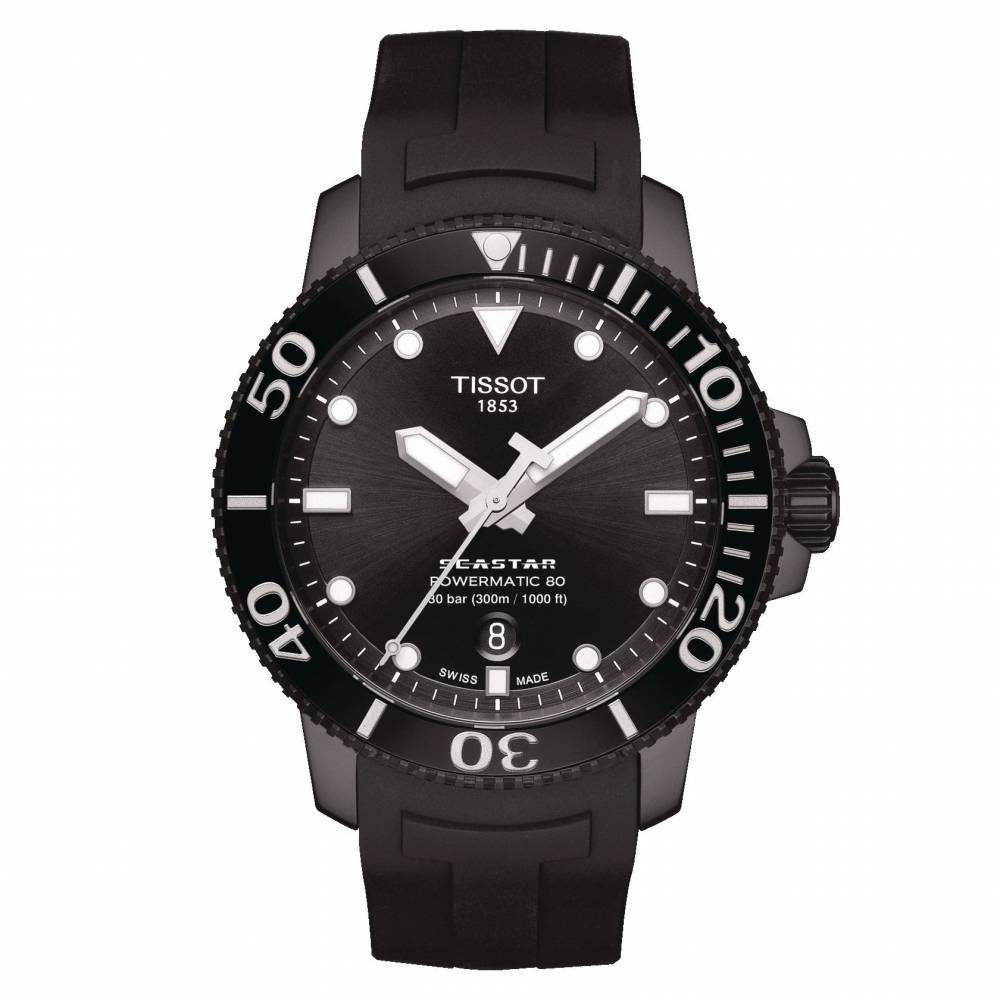 Tissot Seastar Powermatic 80 PVD nero