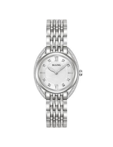 OROLOGIO BULOVA DA DONNA CON QUADRANTE CHIARO E DIAMANTI