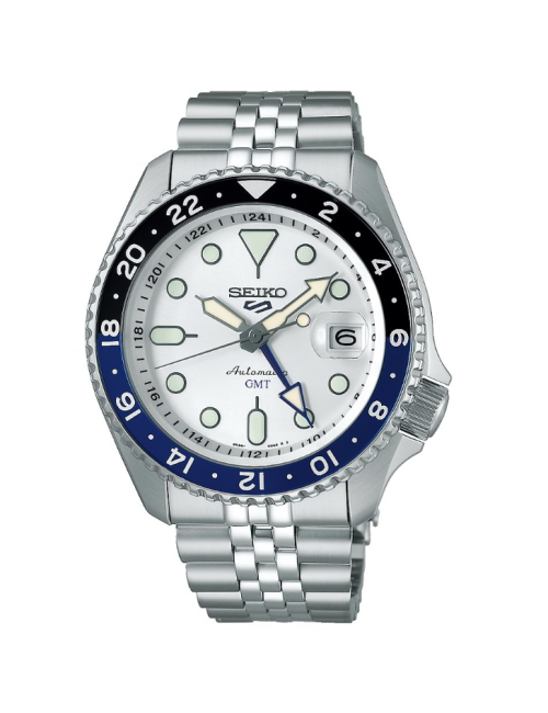 Orologio Seiko 5 Sport GMT Automatico con Quadrante Bianco