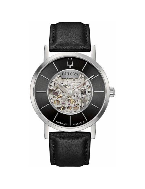 Orologio Bulova Clipper Skelethon Automatico Nero con Movimento a Vista