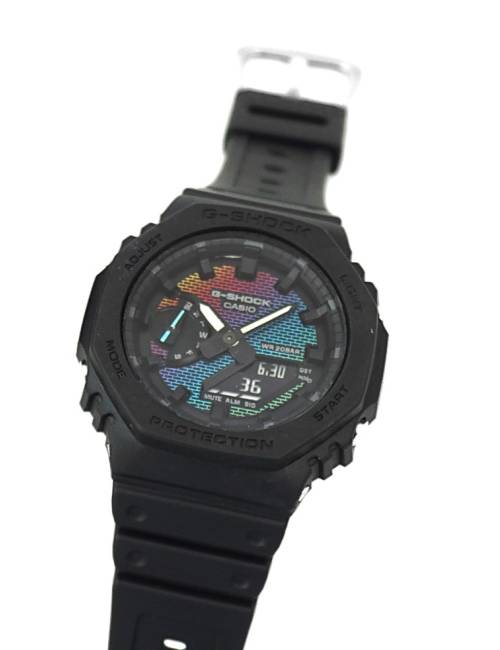 Orologio G-shock da Uomo Serie GA-2100 Nero con Motivo Mattoni