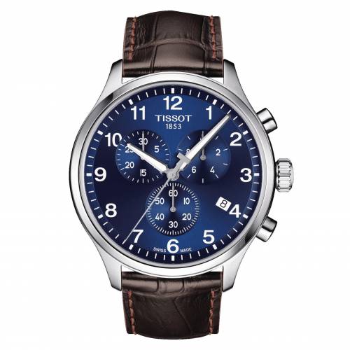 Tissot Chrono XL classic Blu con cinturino in pelle