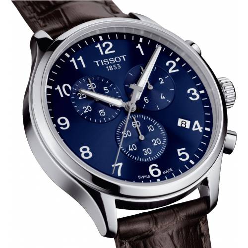 Tissot Chrono XL classic Blu con cinturino in pelle