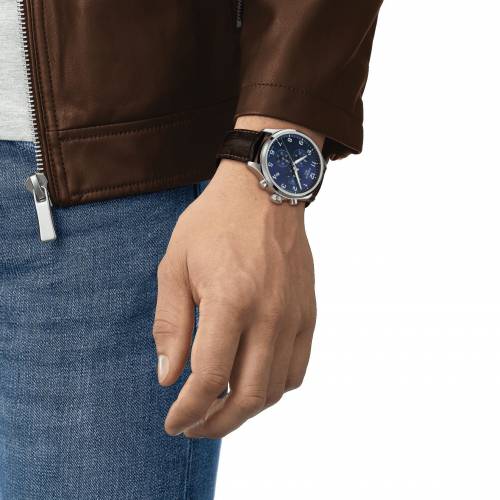 Tissot Chrono XL classic Blu con cinturino in pelle