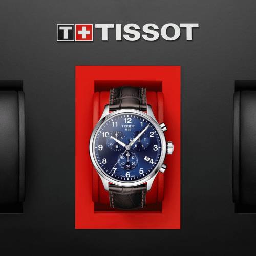 Tissot Chrono XL classic Blu con cinturino in pelle