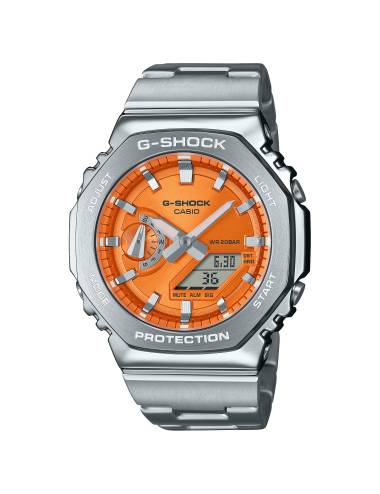 Orologio G-Shock da Uomo in Acciaio con Quadrante Arancio