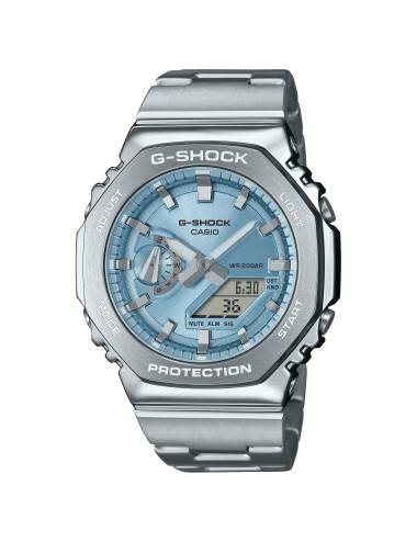 Orologio G-Shock da Uomo in Acciaio con Quadrante Azzurro e Bracciale Acciaio