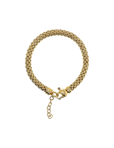 Bracciale Bronzallure Golden Maxi Maglia Popcorn Dorato