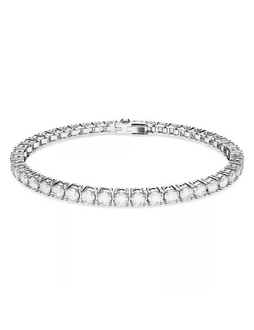 Bracciale Tennis Swarovski con Pietre Bianche Tonde collezione Matrix