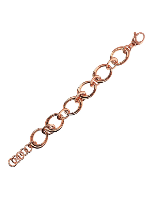 Bracciale Bronzallure Maglie Ovali alternate ad Anelli