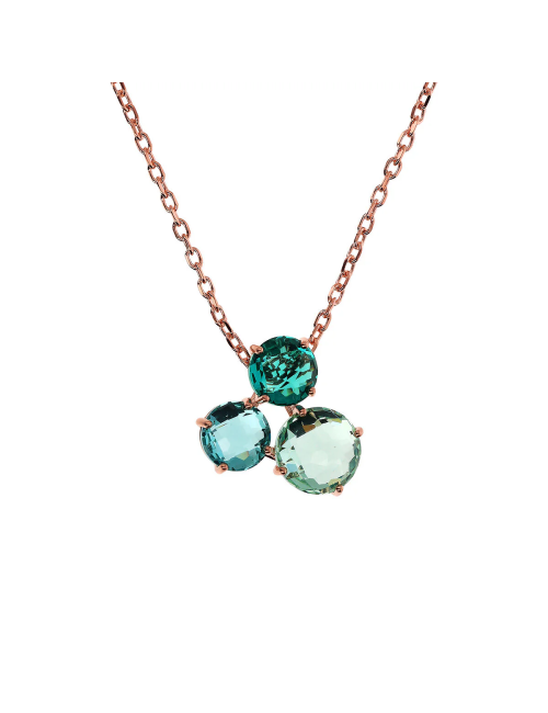 Collana Bronzallure con Pendente Trilogy in Prisma Gem Taglio Mosaico