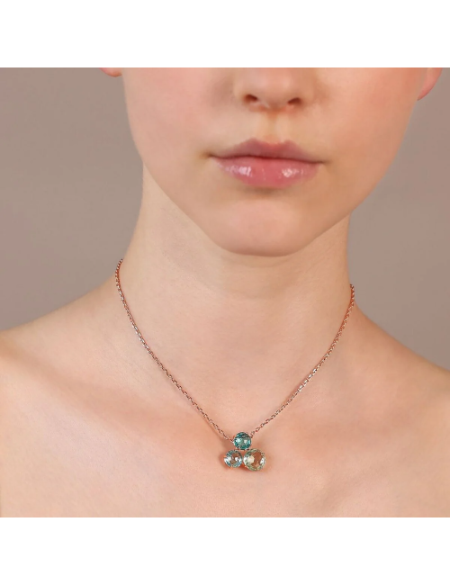 Collana Bronzallure con Pendente Trilogy in Prisma Gem Taglio Mosaico