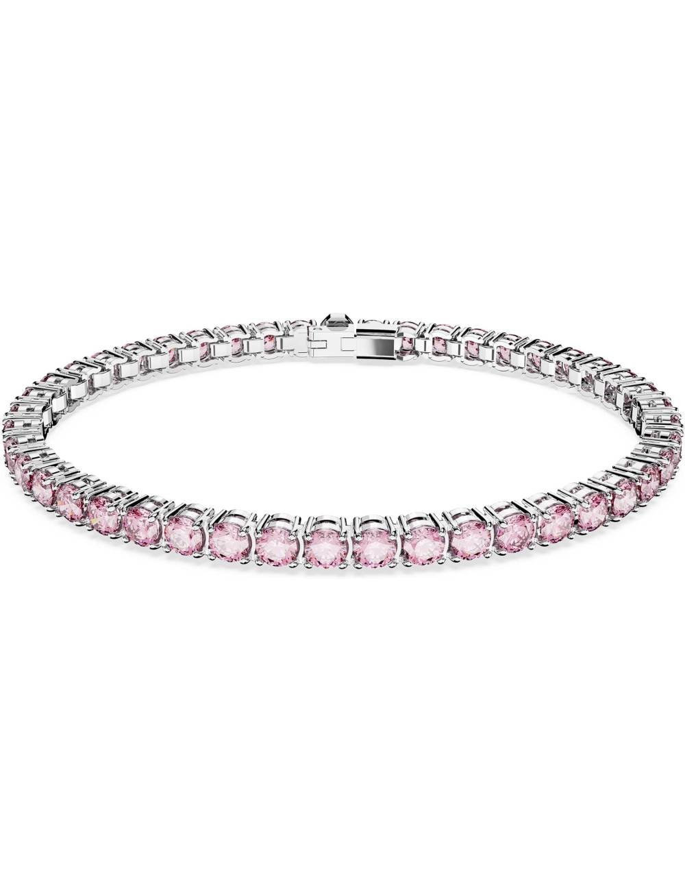 Bracciale Swarovski Matrix Tennis con Cristalli Tondi Rosa