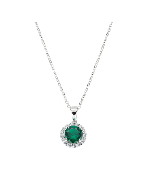 Collana Amen Diamond con Zircone tondo Verde