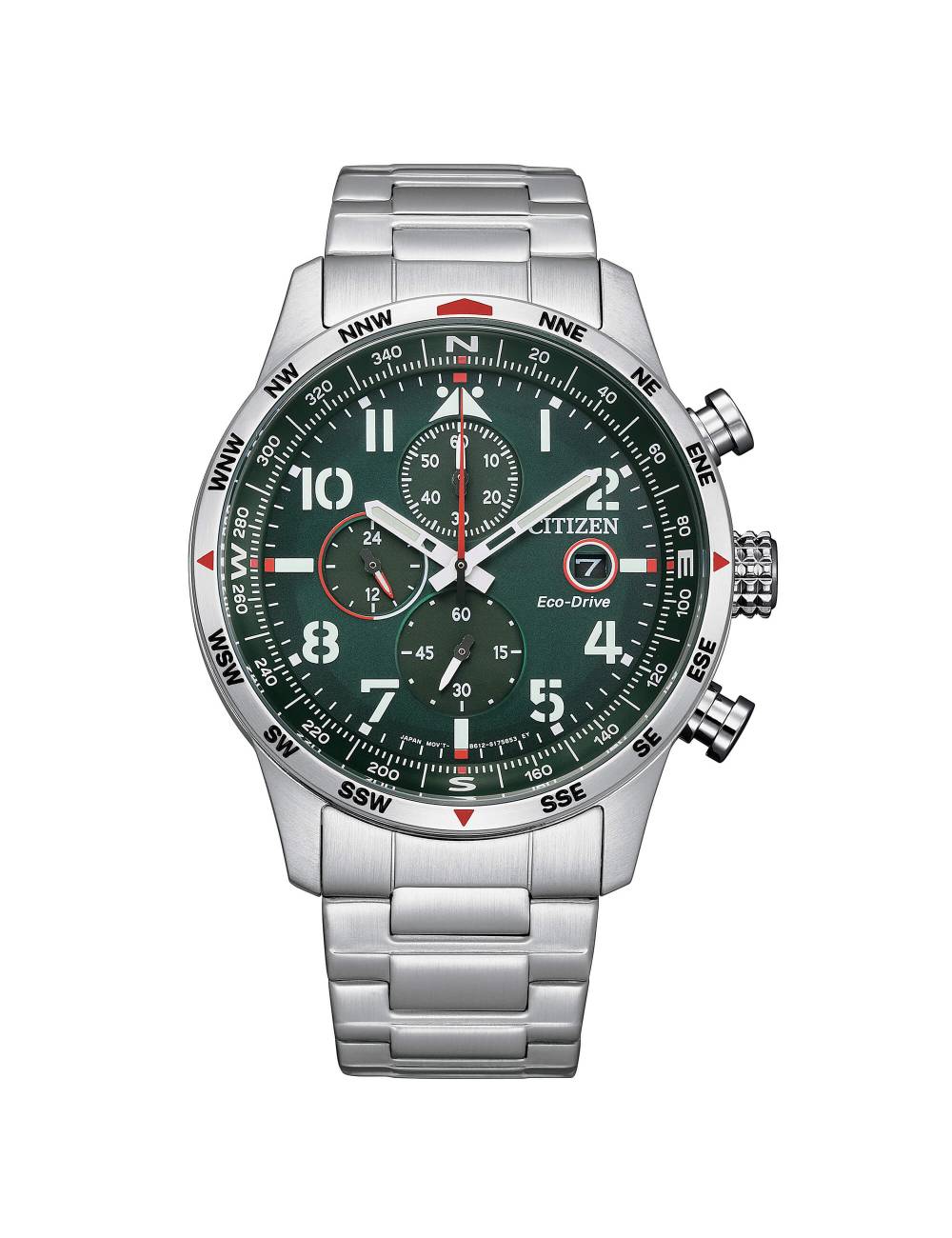 Orologio Citizen da Uomo Cronografo Aviator con Quadrante Verde