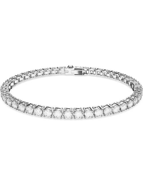 Bracciale Swarovski Matrix Tennis con Cristalli Bianchi in Lega Rodio