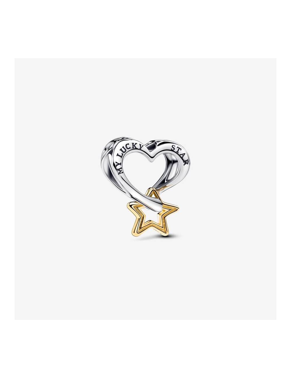 Charm Pandora Openwork Cuore e Stella 2My Lucky Star"