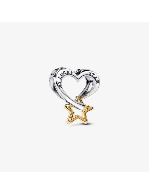 Charm Pandora Openwork Cuore e Stella 2My Lucky Star"