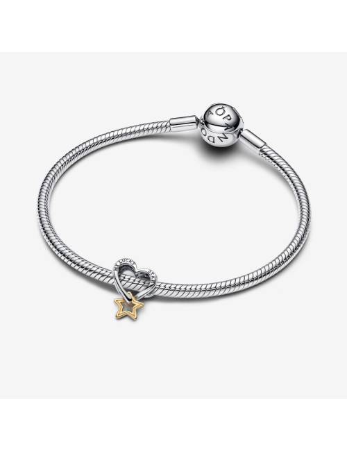 Charm Pandora Openwork Cuore e Stella 2My Lucky Star"