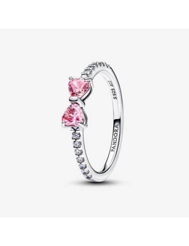 Anello Pandora Fiocco Luminoso Rosa