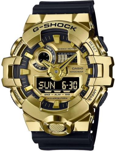 Orologio G-Shock da Uomo Serie GM 700 con Cassa in Acciaio Placcata Oro Giallo e Cinturino Silicone